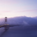 Misty Bridge Dawn Mural Wallpaper - pure wallpaper artwork