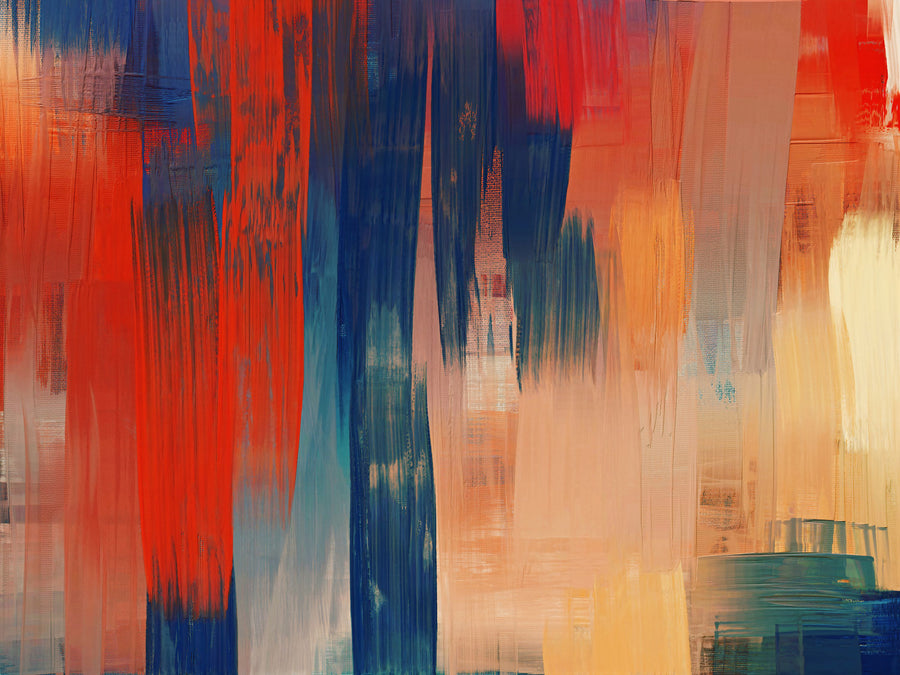 Abstract Study in Red Mural Wallpaper