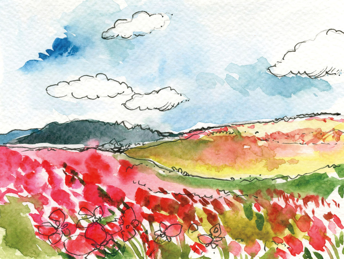 Wind Across the Meadow Mural Wallpaper - pure wallpaper artwork