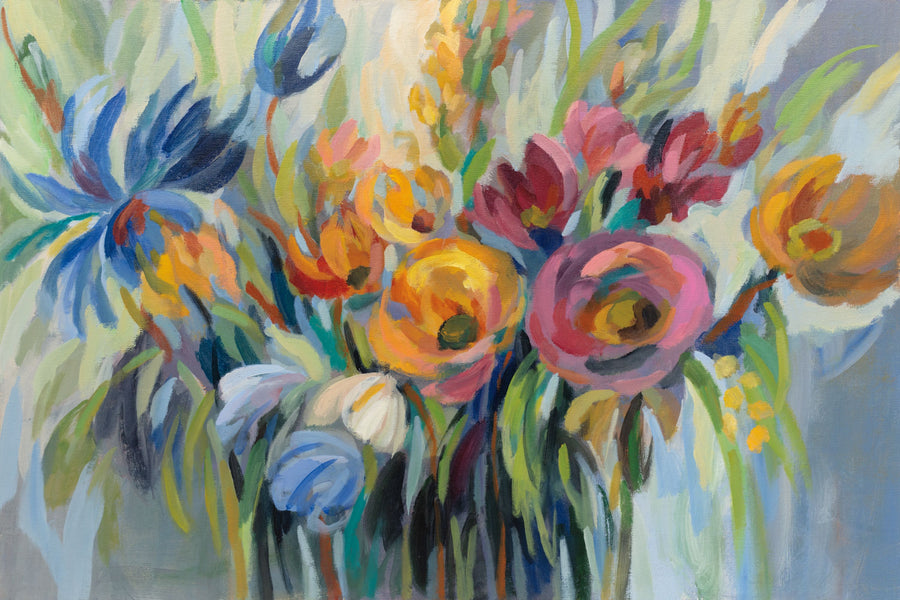 Fire Flowers Mural Wallpaper