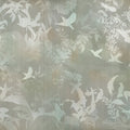 Birds in the Fog Yellow Mural Wallpaper - pure wallpaper artwork