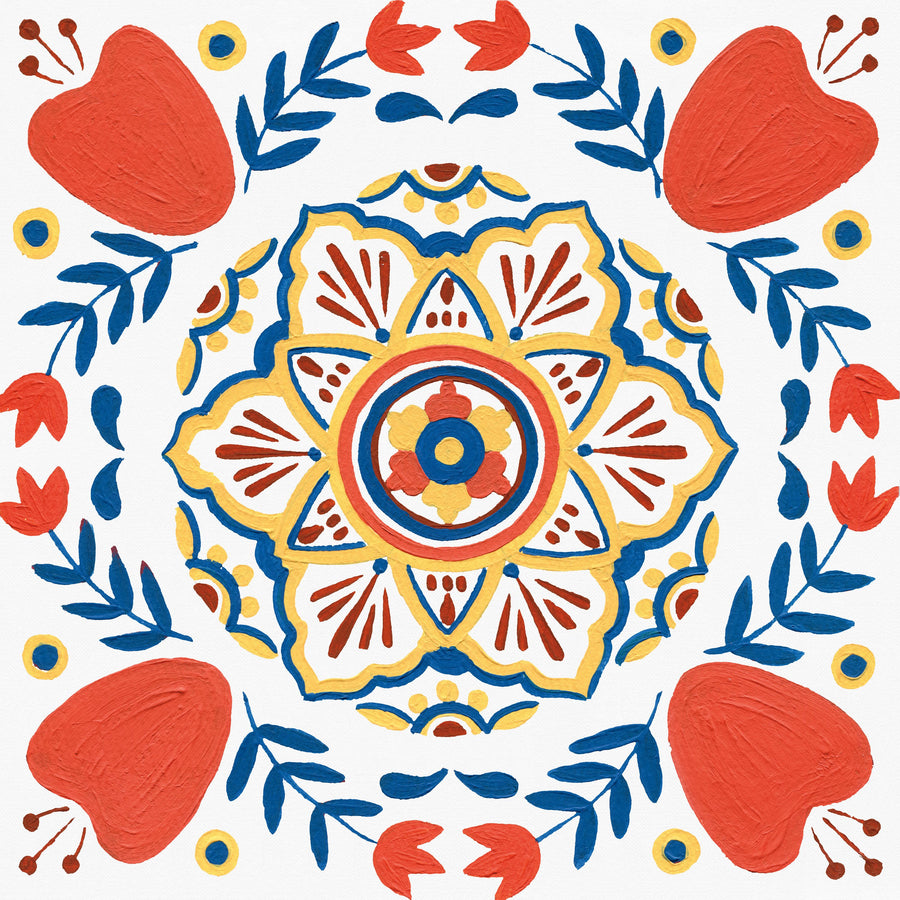 Tex Mex Mandala Tile II Mural Wallpaper