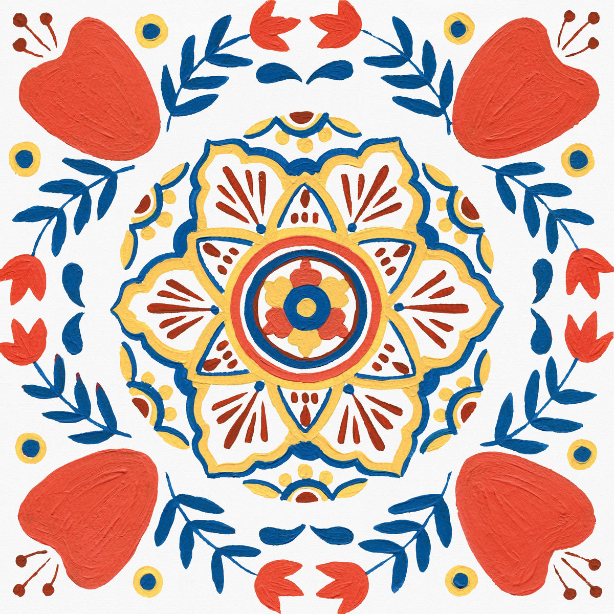 Tex Mex Mandala Tile II Mural Wallpaper - pure wallpaper artwork