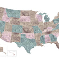 US State Map - Leire Mural Wallpaper - pure wallpaper artwork