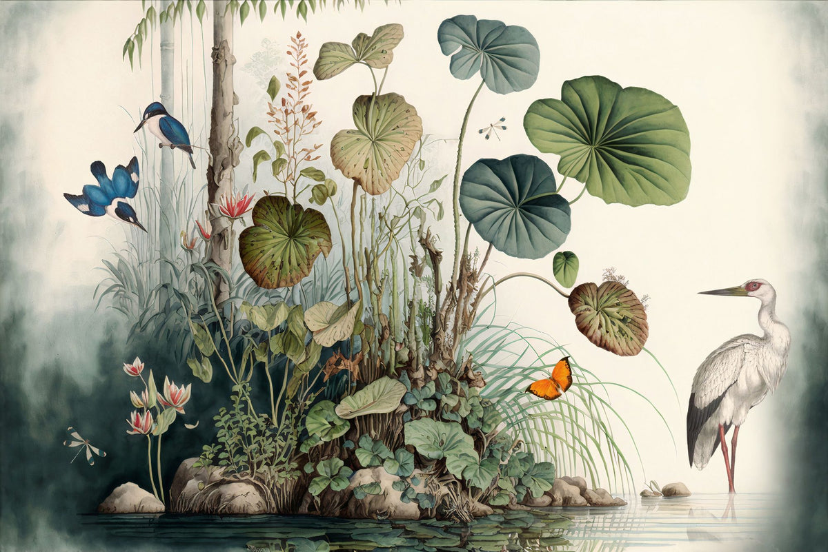 Jungle Still Life Mural Wallpaper - pure wallpaper artwork