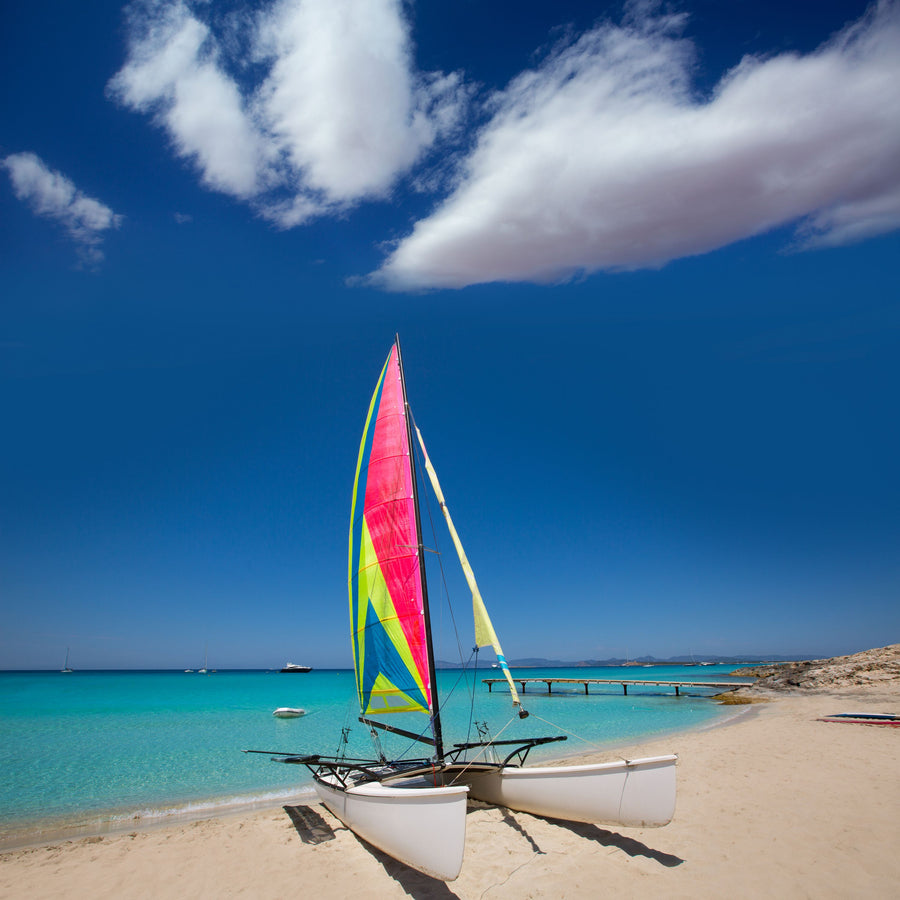 Catamaran Sailing Mural Wallpaper