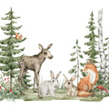 Fir Forest Pals Mural Wallpaper - pure wallpaper artwork