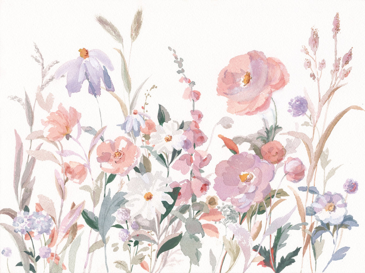 Flowers in the Wild Mural Wallpaper - pure wallpaper artwork