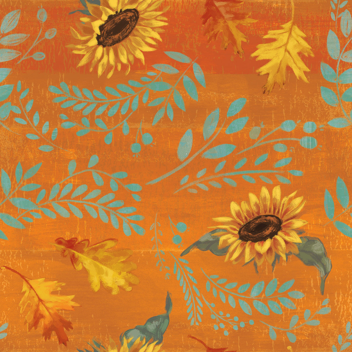 Fall Harvest Orange Mural Wallpaper - pure wallpaper artwork