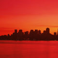 Crimson Bridge Horizon Mural Wallpaper - pure wallpaper artwork