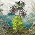 Banana Trees Sketching Mural Wallpaper - Cool Tone - pure wallpaper artwork