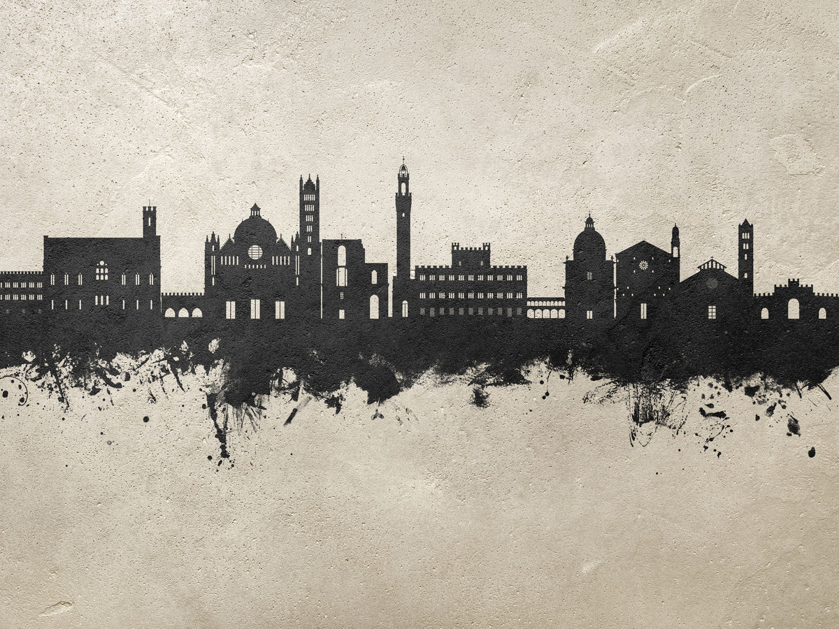 Siena Italy Skyline Concrete Mural Wallpaper - pure wallpaper artwork