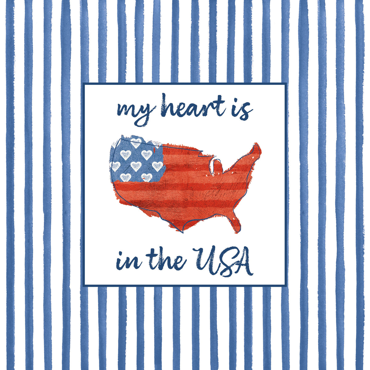 USA Cuties Stripes II Mural Wallpaper - pure wallpaper artwork