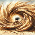 Desert Tempest's Embrace Mural Wallpaper - pure wallpaper artwork