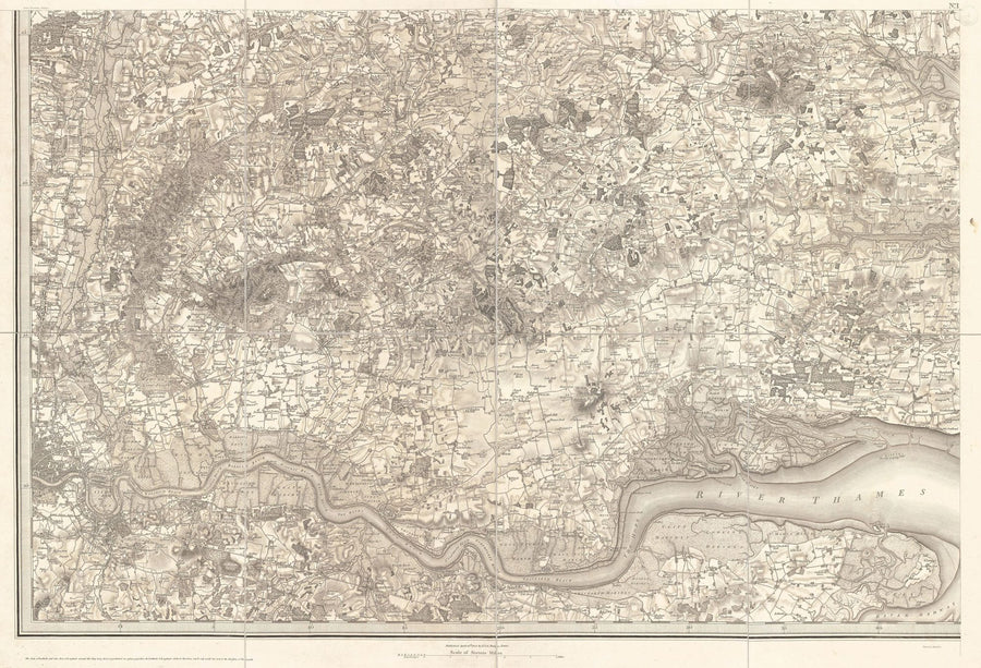 World Map Wallpaper Mural – Map Wall Mural – Along the River Thames printable artwork