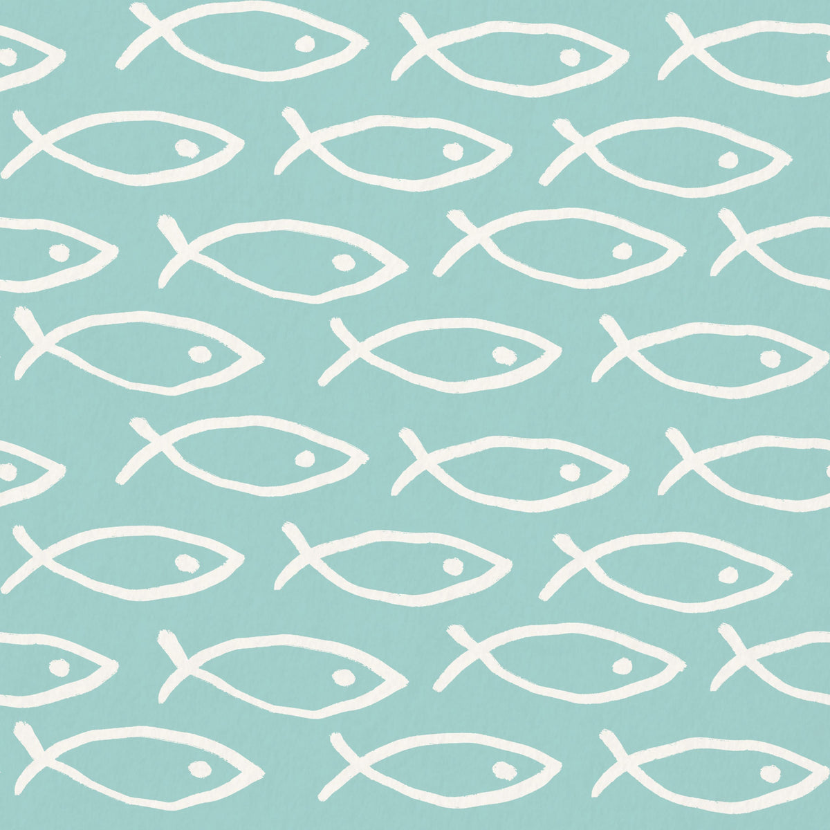 Seaside Fish Turqouise Mural Wallpaper - pure wallpaper artwork