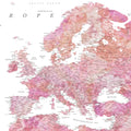 Europe Map Detailed - Tatiana Mural Wallpaper - pure wallpaper artwork