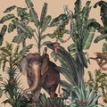 Jungle Kingdom, Beige Mural Wallpaper - pure wallpaper artwork