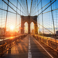 Brooklyn Bridge Sunset Mural Wallpaper - pure wallpaper artwork