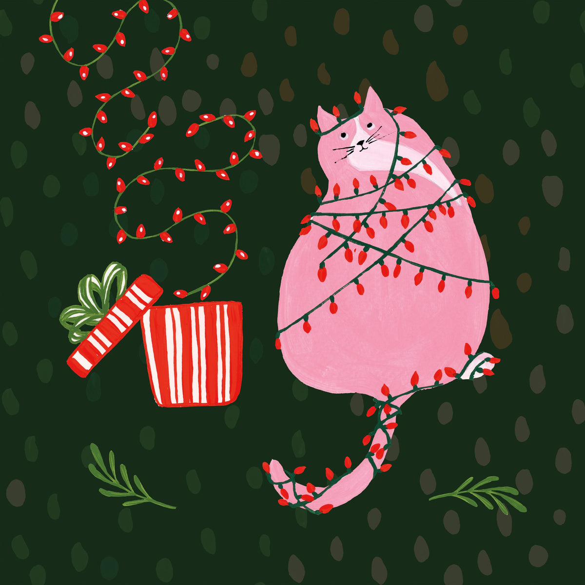 Mischief Kitty Christmas III Mural Wallpaper - pure wallpaper artwork