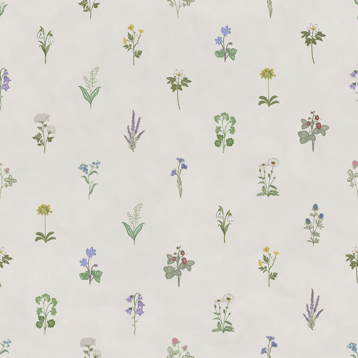 Nordic Flora, Cloud Mural Wallpaper - pure wallpaper artwork
