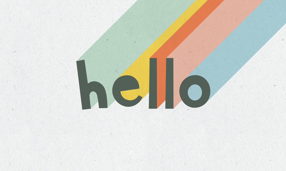 Hello Rainbow Mural Wallpaper - pure wallpaper artwork