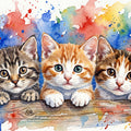 Kittens II - Cute Baby Animals Series Mural Wallpaper - pure wallpaper artwork
