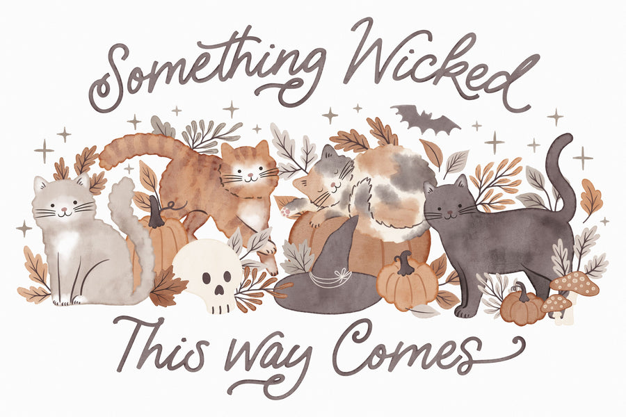 Pumpkins and Paws I Mural Wallpaper