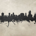 Tulsa Oklahoma Skyline Concrete Mural Wallpaper - pure wallpaper artwork