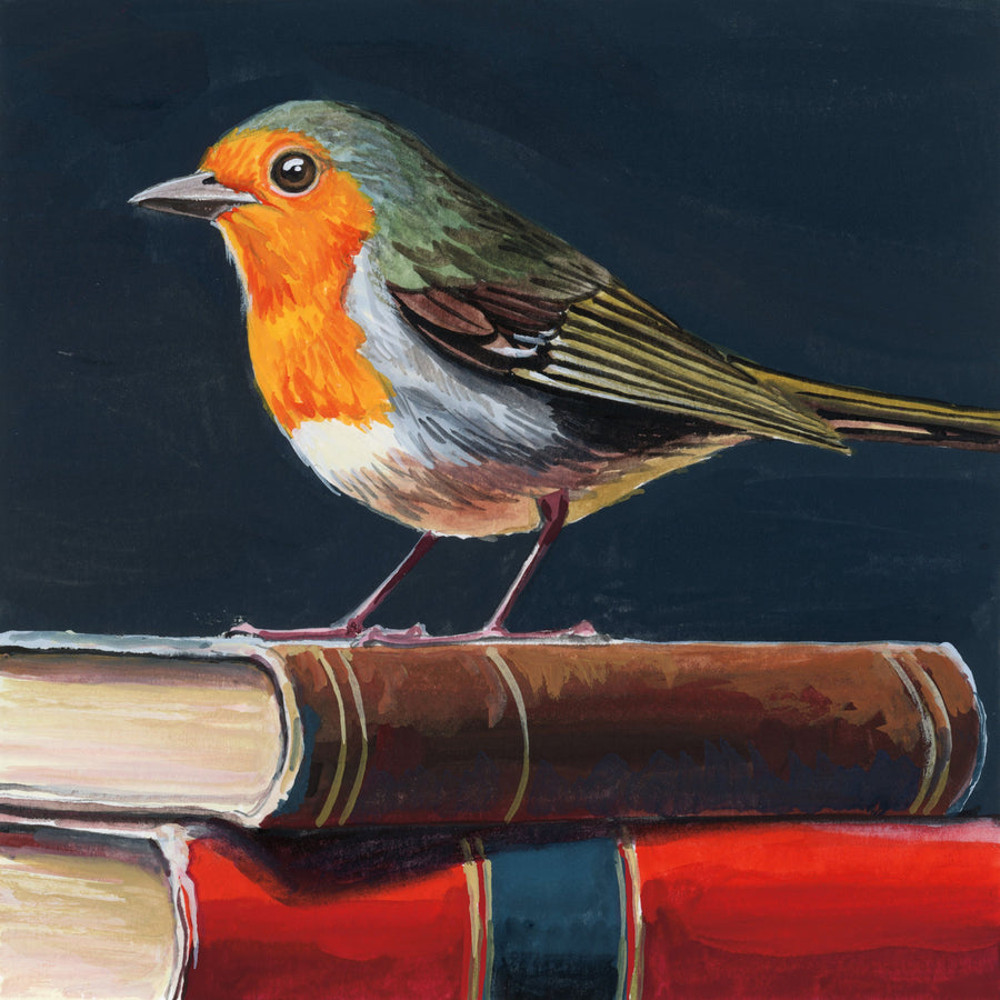 Academia Bird Study Mural Wallpaper