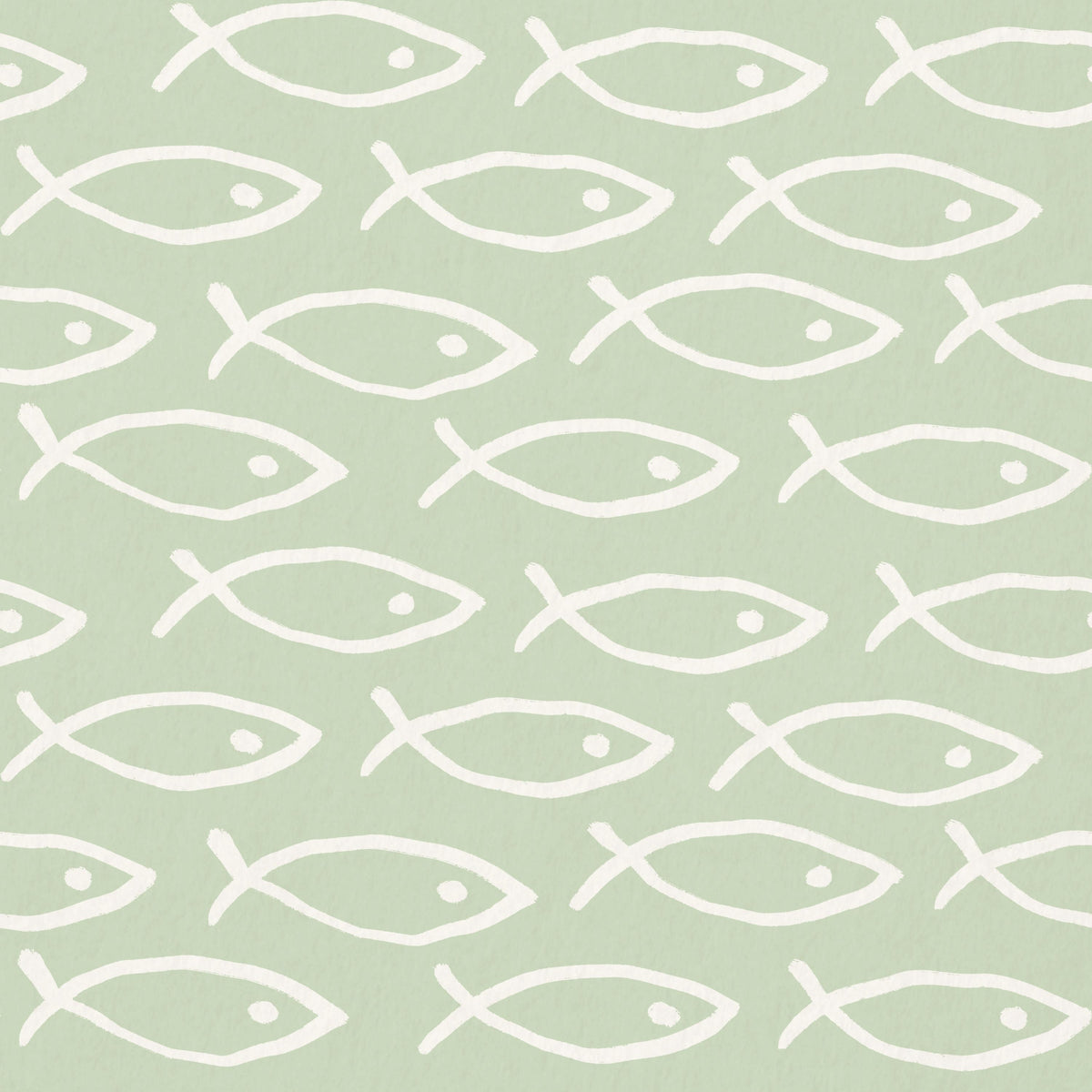 Seaside Fish Green Mural Wallpaper - pure wallpaper artwork