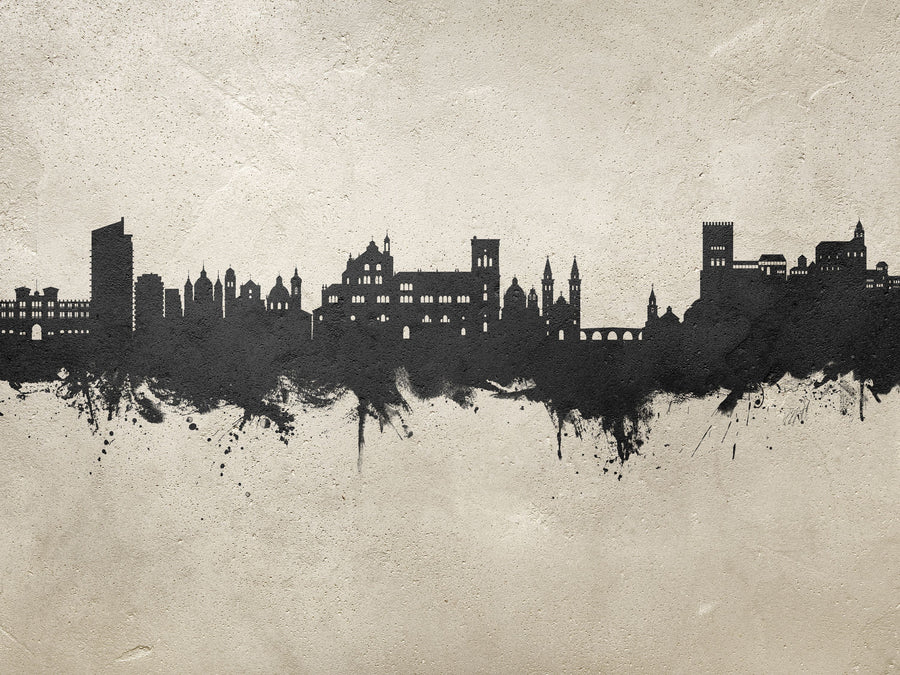 Granada Spain Skyline Concrete Mural Wallpaper