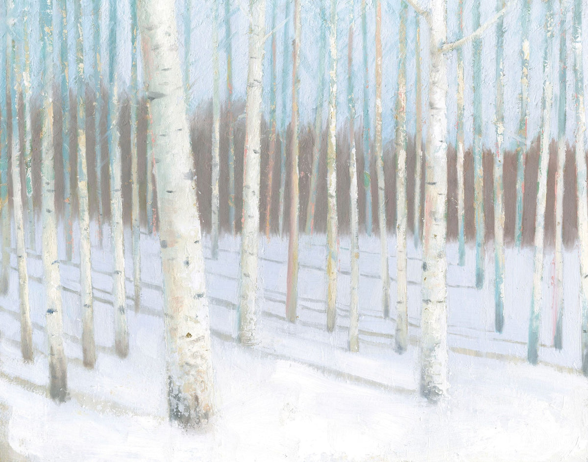 Winter Birch Mural Wallpaper - pure wallpaper artwork