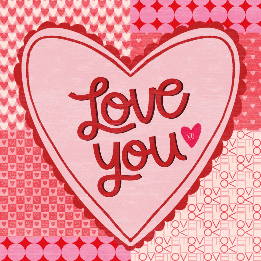 Love You Valentine Mural Wallpaper