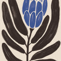 Simple Flowers I Blue Mural Wallpaper - pure wallpaper artwork