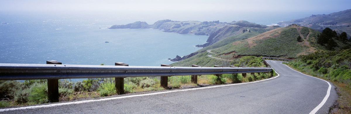 Coastal Highway Bend Mural Wallpaper - pure wallpaper artwork