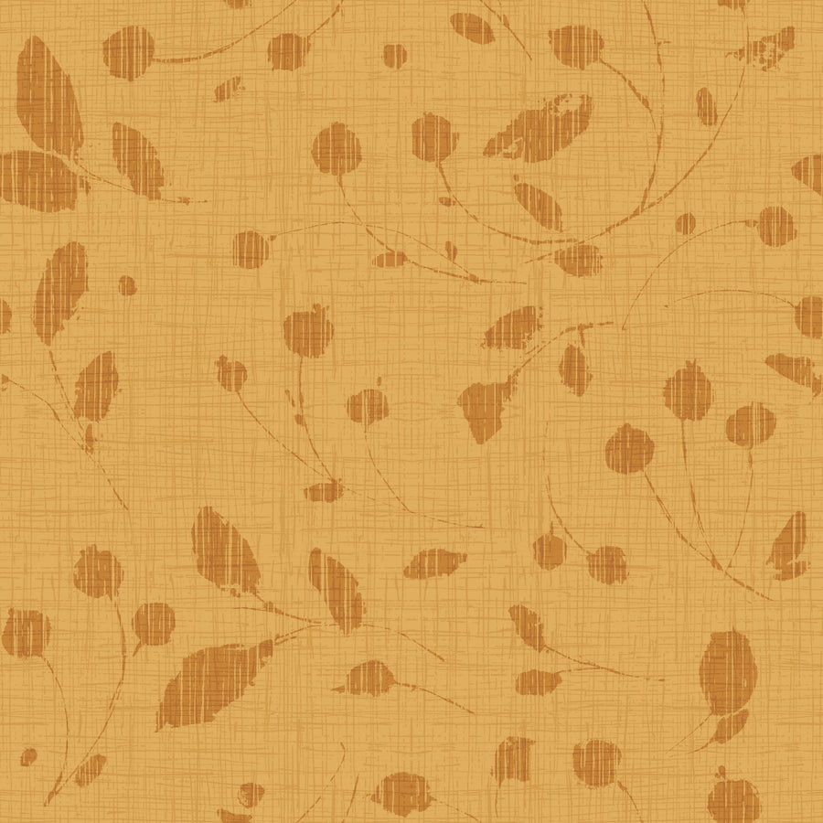 Time to Share Florals Yellow Mural Wallpaper