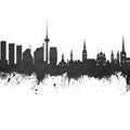 Tallinn Estonia Skyline Black & White Mural Wallpaper - pure wallpaper artwork
