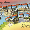 Greetings From Hollywood Beach Mural Wallpaper - pure wallpaper artwork