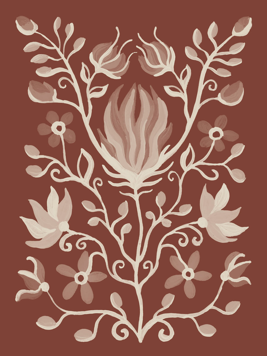Illuminated Floral II Mural Wallpaper