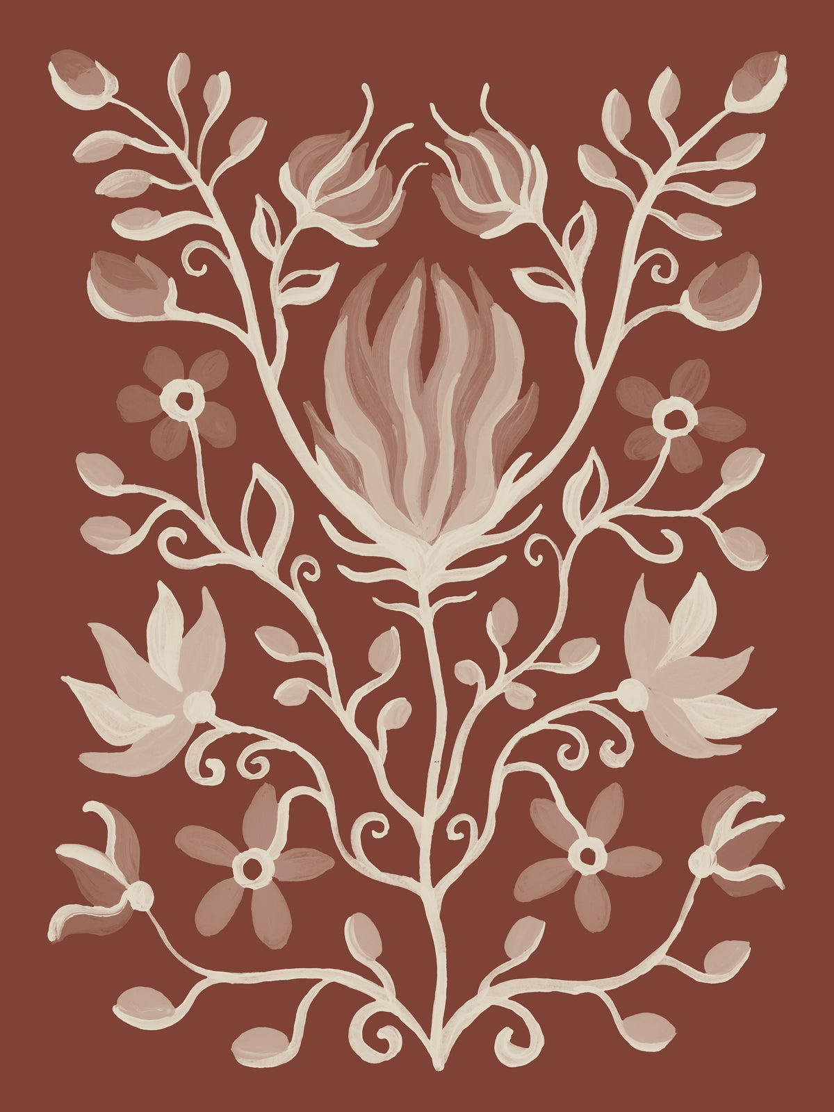 Illuminated Floral II Mural Wallpaper - pure wallpaper artwork