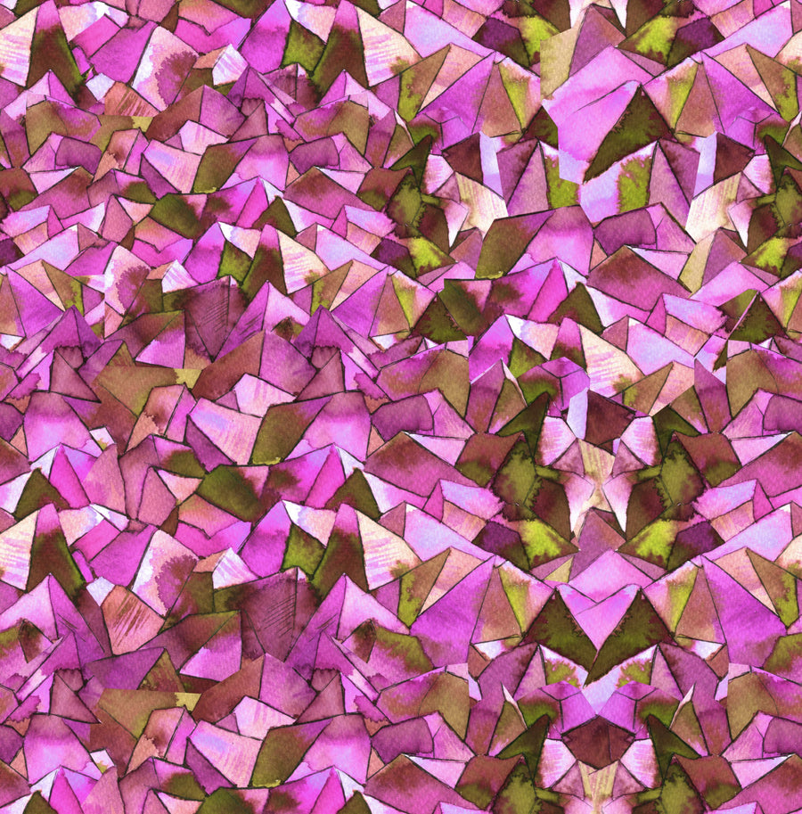 Watercolor Geometry Mural Wallpaper