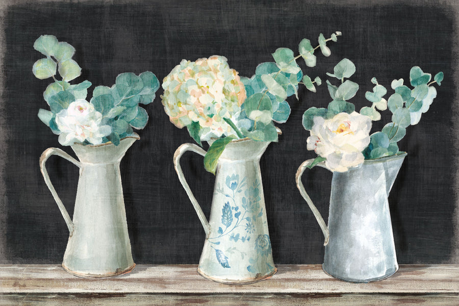 Farmhouse Flowers Mural Wallpaper