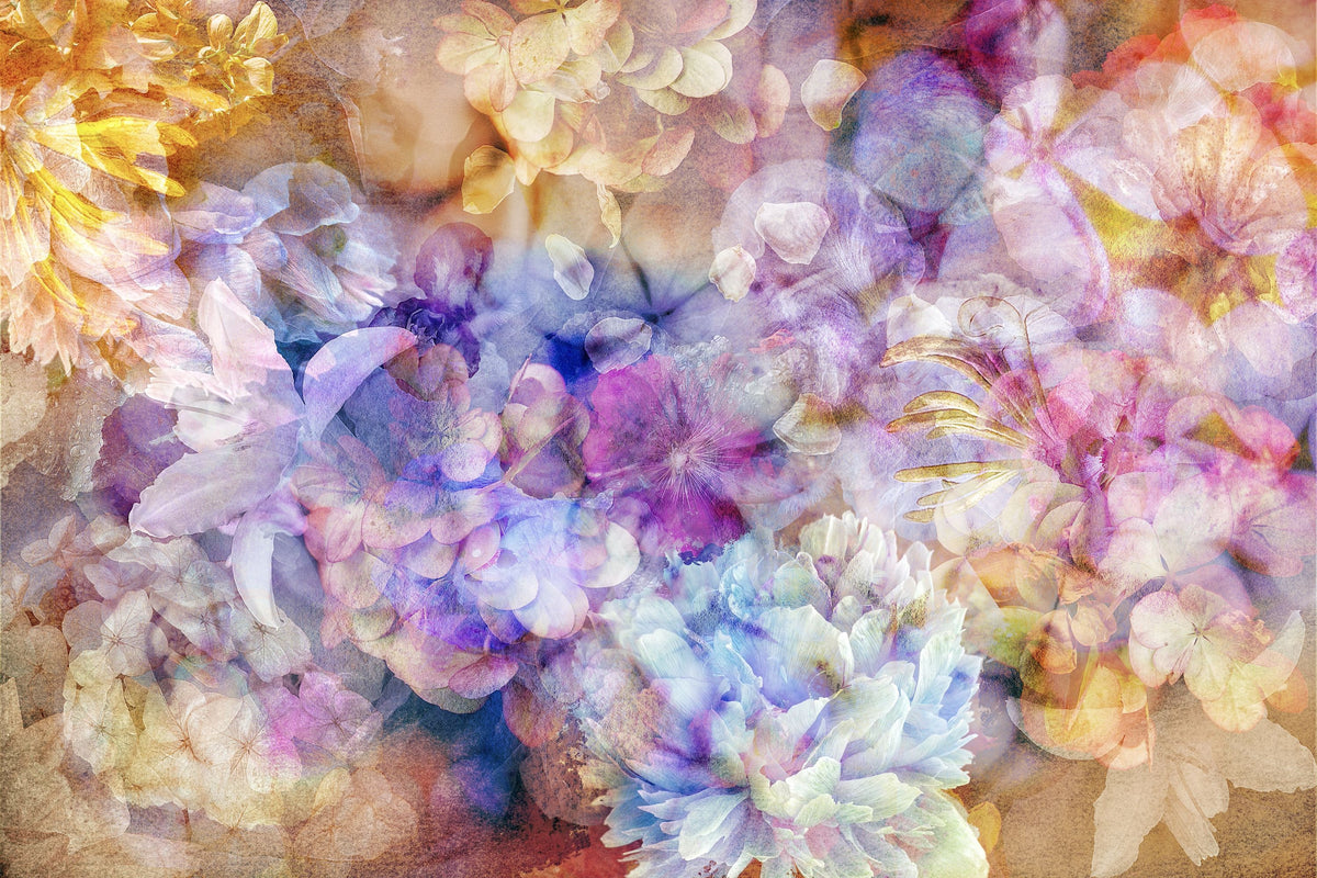 Floral Poem Mural Wallpaper - pure wallpaper artwork
