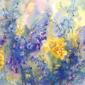 Ethereal Wildflower Mural Wallpaper - pure wallpaper artwork