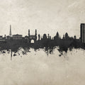 Hyderabad Skyline Concrete Mural Wallpaper - pure wallpaper artwork