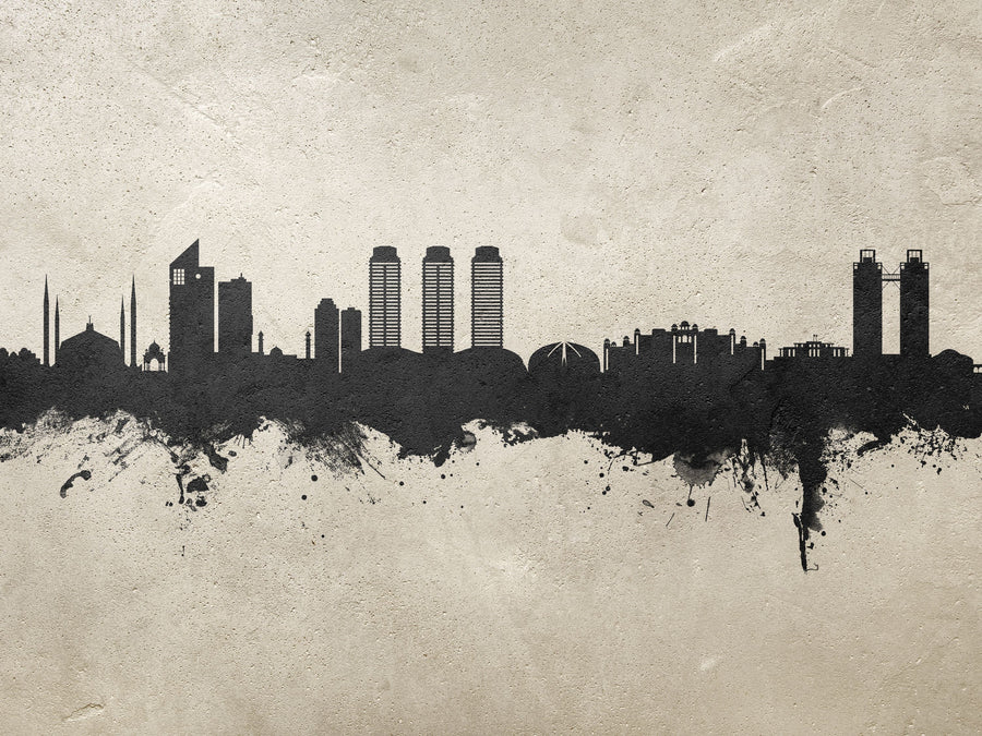 Islamabad Pakistan Skyline Concrete Mural Wallpaper