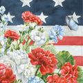 Red White and Blue Floral VI Mural Wallpaper - pure wallpaper artwork