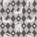 Harlequin Kittens, Shadow Mural Wallpaper - pure wallpaper artwork