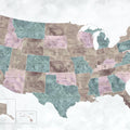US State Map - Leire Wash Mural Wallpaper - pure wallpaper artwork